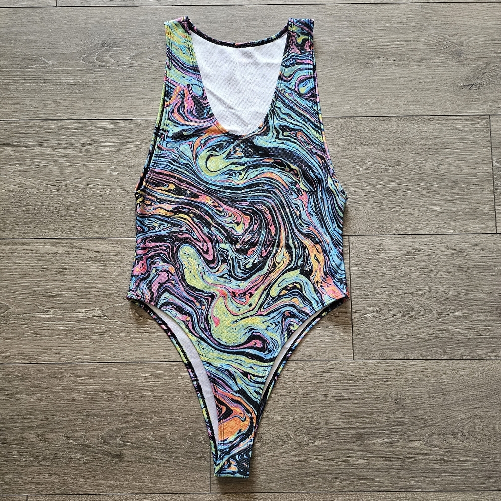 Freedom Rave Wear Day Trippin Thong Bodysuit